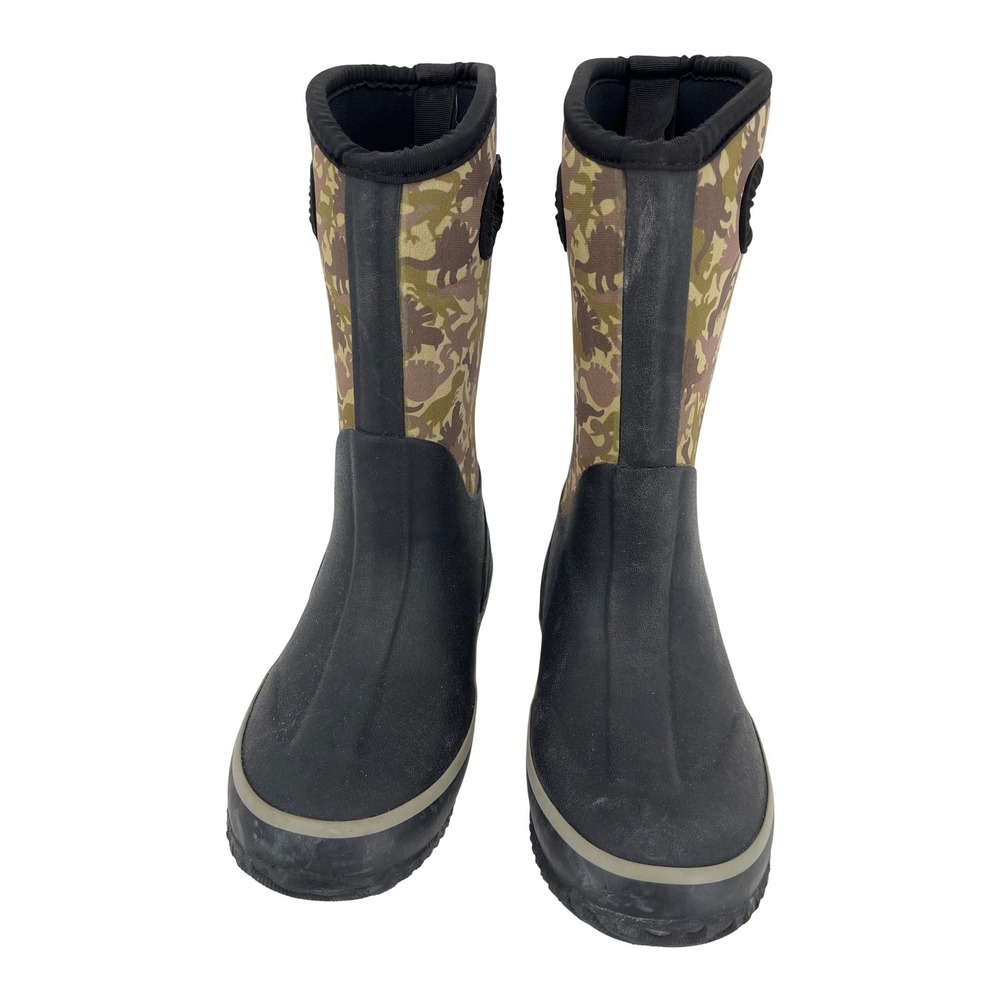 Lone Cone Mud Boots Kids 13 Black Dinosaur Camo Excellent Neoprene Waterproof - Picture 2 of 8